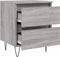 vidaXL - Nachtkastjes - 2 - st - 40x35x50 - cm - bewerkt - hout - grijs - sonoma - eiken