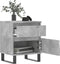 vidaXL - Nachtkastjes - 2 - st - 40x35x50 - cm - bewerkt - hout - betongrijs