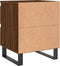 vidaXL - Nachtkastjes - 2 - st - 40x35x50 - cm - bewerkt - hout - bruin - eikenkleur