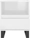 vidaXL - Nachtkastjes - 2 - st - 40x35x50 - cm - bewerkt - hout - hoogglans - wit