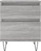 vidaXL - Nachtkastjes - 2 - st - 40x35x50 - cm - bewerkt - hout - grijs - sonoma - eiken