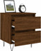 vidaXL - Nachtkastjes - 2 - st - 40x35x50 - cm - bewerkt - hout - bruin - eikenkleur