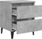 vidaXL - Nachtkastjes - 2 - st - 40x35x50 - cm - bewerkt - hout - betongrijs