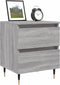 vidaXL - Nachtkastjes - 2 - st - 40x35x50 - cm - bewerkt - hout - grijs - sonoma - eiken