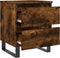 vidaXL - Nachtkastjes - 2 - st - 40x35x50 - cm - bewerkt - hout - gerookt - eikenkleurig
