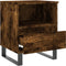 vidaXL - Nachtkastjes - 2 - st - 40x35x50 - cm - bewerkt - hout - gerookt - eikenkleurig