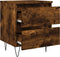 vidaXL - Nachtkastjes - 2 - st - 40x35x50 - cm - bewerkt - hout - gerookt - eikenkleurig