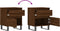 vidaXL - Nachtkastjes - 2 - st - 40x35x50 - cm - bewerkt - hout - bruin - eikenkleur