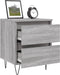 vidaXL - Nachtkastjes - 2 - st - 40x35x50 - cm - bewerkt - hout - grijs - sonoma - eiken