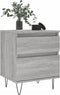 vidaXL - Nachtkastjes - 2 - st - 40x35x50 - cm - bewerkt - hout - grijs - sonoma - eiken