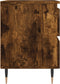 vidaXL - Nachtkastjes - 2 - st - 40x35x50 - cm - bewerkt - hout - gerookt - eikenkleurig