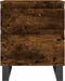 vidaXL - Nachtkastjes - 2 - st - 40x35x50 - cm - bewerkt - hout - gerookt - eikenkleurig