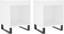 vidaXL - Nachtkastjes - 2 - st - 40x35x50 - cm - bewerkt - hout - wit