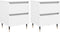 vidaXL - Nachtkastjes - 2 - st - 40x35x50 - cm - bewerkt - hout - wit