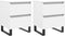 vidaXL - Nachtkastjes - 2 - st - 40x35x50 - cm - bewerkt - hout - wit