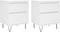 vidaXL - Nachtkastjes - 2 - st - 40x35x50 - cm - bewerkt - hout - wit