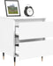 vidaXL - Nachtkastjes - 2 - st - 40x35x50 - cm - bewerkt - hout - wit