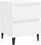 vidaXL - Nachtkastjes - 2 - st - 40x35x50 - cm - bewerkt - hout - wit