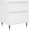 vidaXL - Nachtkastjes - 2 - st - 40x35x50 - cm - bewerkt - hout - wit