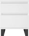 vidaXL - Nachtkastjes - 2 - st - 40x35x50 - cm - bewerkt - hout - wit