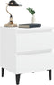 vidaXL - Nachtkastjes - 2 - st - 40x35x50 - cm - bewerkt - hout - wit