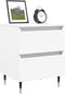 vidaXL - Nachtkastjes - 2 - st - 40x35x50 - cm - bewerkt - hout - wit