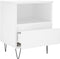 vidaXL - Nachtkastjes - 2 - st - 40x35x50 - cm - bewerkt - hout - wit