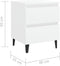vidaXL - Nachtkastjes - 2 - st - 40x35x50 - cm - bewerkt - hout - wit