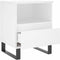 vidaXL - Nachtkastjes - 2 - st - 40x35x50 - cm - bewerkt - hout - wit