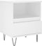 vidaXL - Nachtkastjes - 2 - st - 40x35x50 - cm - bewerkt - hout - wit