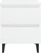vidaXL - Nachtkastjes - 2 - st - 40x35x50 - cm - bewerkt - hout - wit