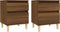 vidaXL - Nachtkastjes - 2 - st - 40x35x50 - cm - bruin - eikenkleur