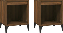 vidaXL - Nachtkastjes - 2 - st - 40x35x50 - cm - bruin - eikenkleur