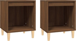 vidaXL - Nachtkastjes - 2 - st - 40x35x50 - cm - bruin - eikenkleur
