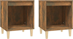 vidaXL - Nachtkastjes - 2 - st - 40x35x50 - cm - gerookt - eikenkleurig