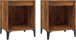 vidaXL - Nachtkastjes - 2 - st - 40x35x50 - cm - gerookt - eikenkleurig
