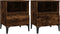 vidaXL - Nachtkastjes - 2 - st - 40x35x50 - cm - gerookt - eikenkleurig