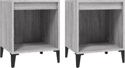 vidaXL - Nachtkastjes - 2 - st - 40x35x50 - cm - grijs - sonoma - eikenkleurig