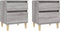 vidaXL - Nachtkastjes - 2 - st - 40x35x50 - cm - grijs - sonoma - eikenkleurig