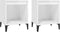 vidaXL - Nachtkastjes - 2 - st - 40x35x50 - cm - hoogglans - wit