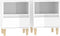 vidaXL - Nachtkastjes - 2 - st - 40x35x50 - cm - hoogglans - wit