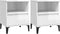 vidaXL - Nachtkastjes - 2 - st - 40x35x50 - cm - hoogglans - wit