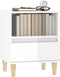 vidaXL - Nachtkastjes - 2 - st - 40x35x50 - cm - hoogglans - wit