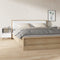vidaXL - Nachtkastjes - 2 - st - 40x35x50 - cm - hoogglans - wit