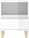 vidaXL - Nachtkastjes - 2 - st - 40x35x50 - cm - hoogglans - wit