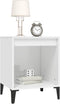 vidaXL - Nachtkastjes - 2 - st - 40x35x50 - cm - hoogglans - wit