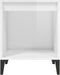 vidaXL - Nachtkastjes - 2 - st - 40x35x50 - cm - hoogglans - wit