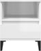 vidaXL - Nachtkastjes - 2 - st - 40x35x50 - cm - hoogglans - wit