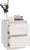vidaXL - Nachtkastjes - 2 - st - 40x35x50 - cm - massief - grenenhout - wit