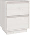 vidaXL - Nachtkastjes - 2 - st - 40x35x50 - cm - massief - grenenhout - wit